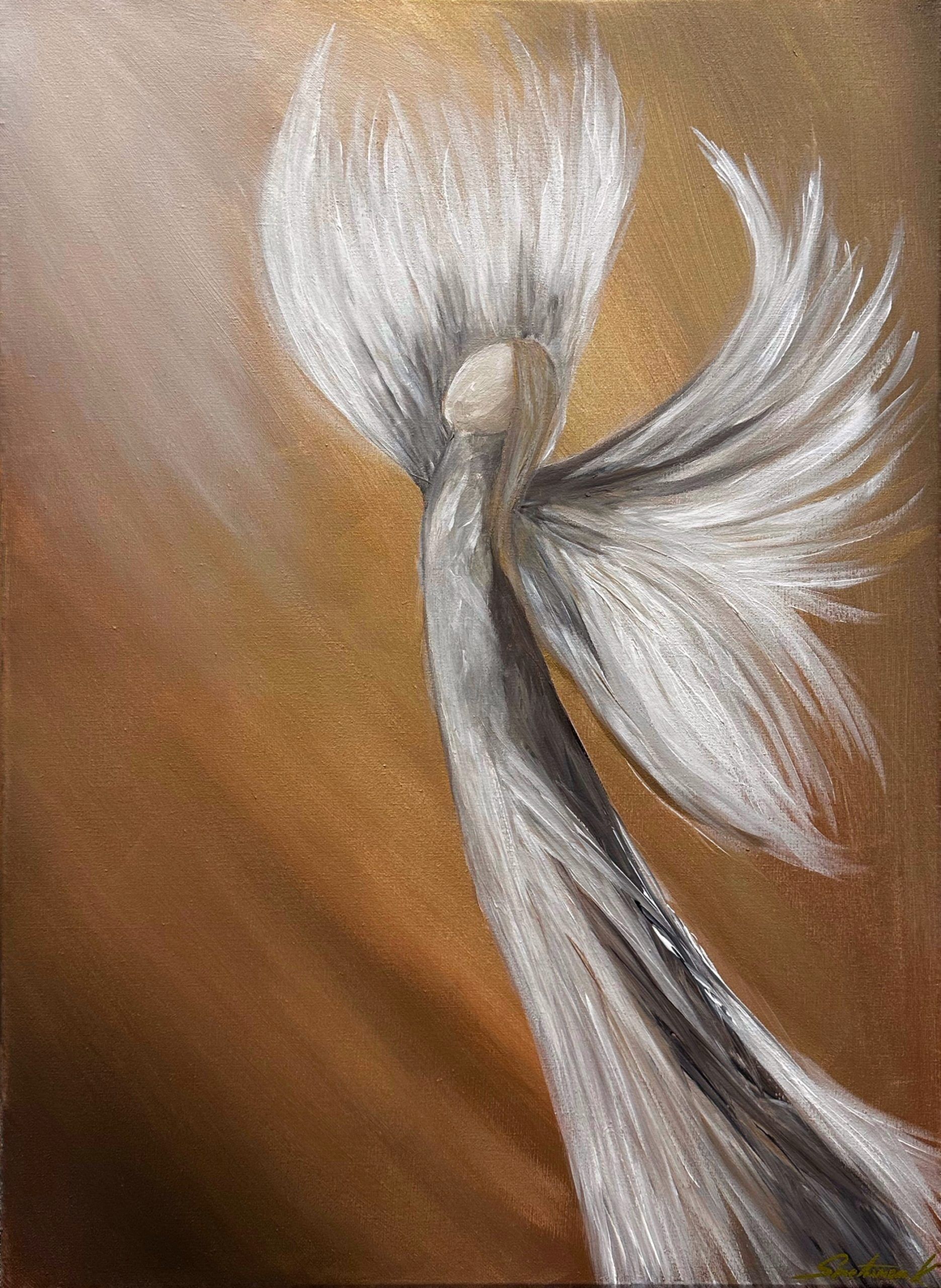 Abstract Painting Angel for Jara Kristyna Smetanova Art